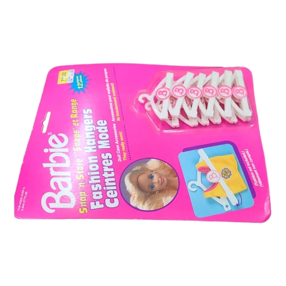 Barbie Snap 'N Store Fashion Hangers Set Of 12 1992 Mattel NIB - Picture 5 of 6